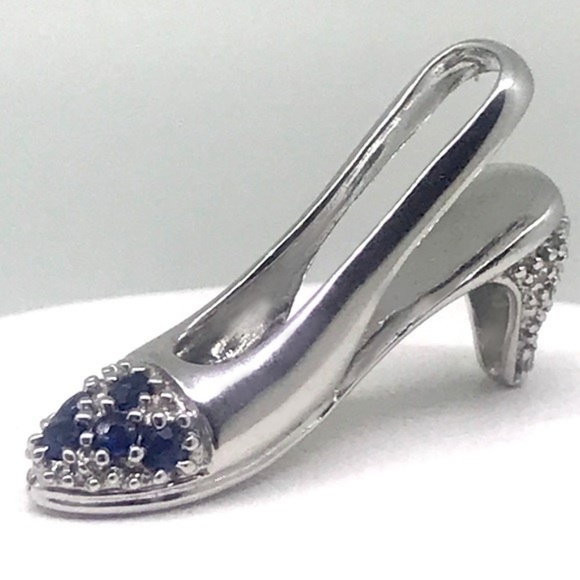 Alwand Vahan Jewelry - NWT 10 kt WG spinel & diamond high heel pendant